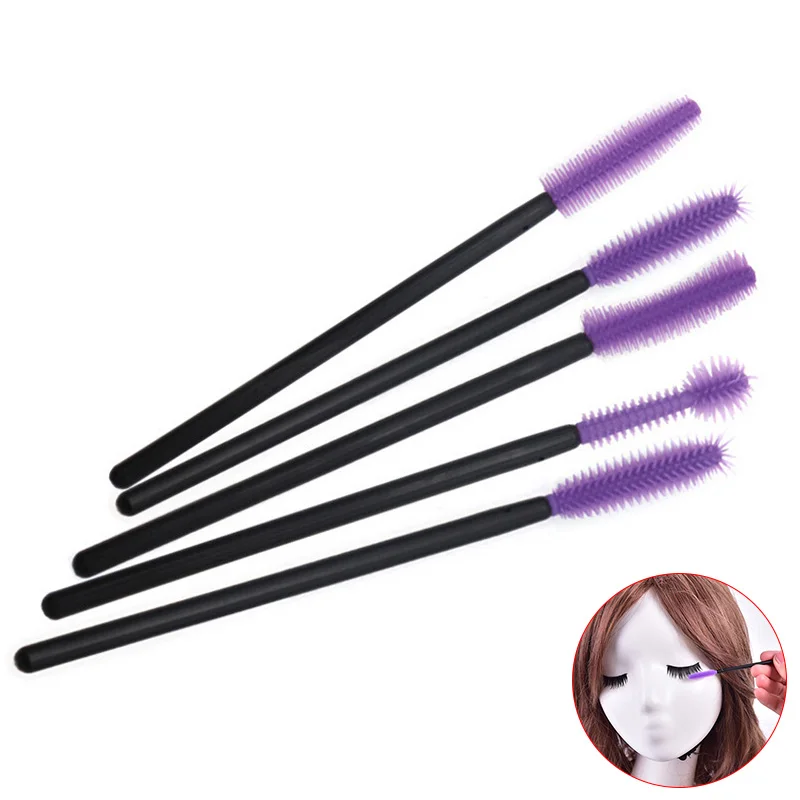 New 10pcs/set Silicone Makeup Eyelash Brush Comb Eye Lashes Extension Tool Mascara Wands Eyebrow Brush Make Up Tools
