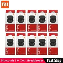 mi Original Xiaomi Redmi Airdots 2 TWS Bluetooth Earphone Stereo bass 5.0 headphones With Mic Handsfree Earbuds 5/10/20 pieces
