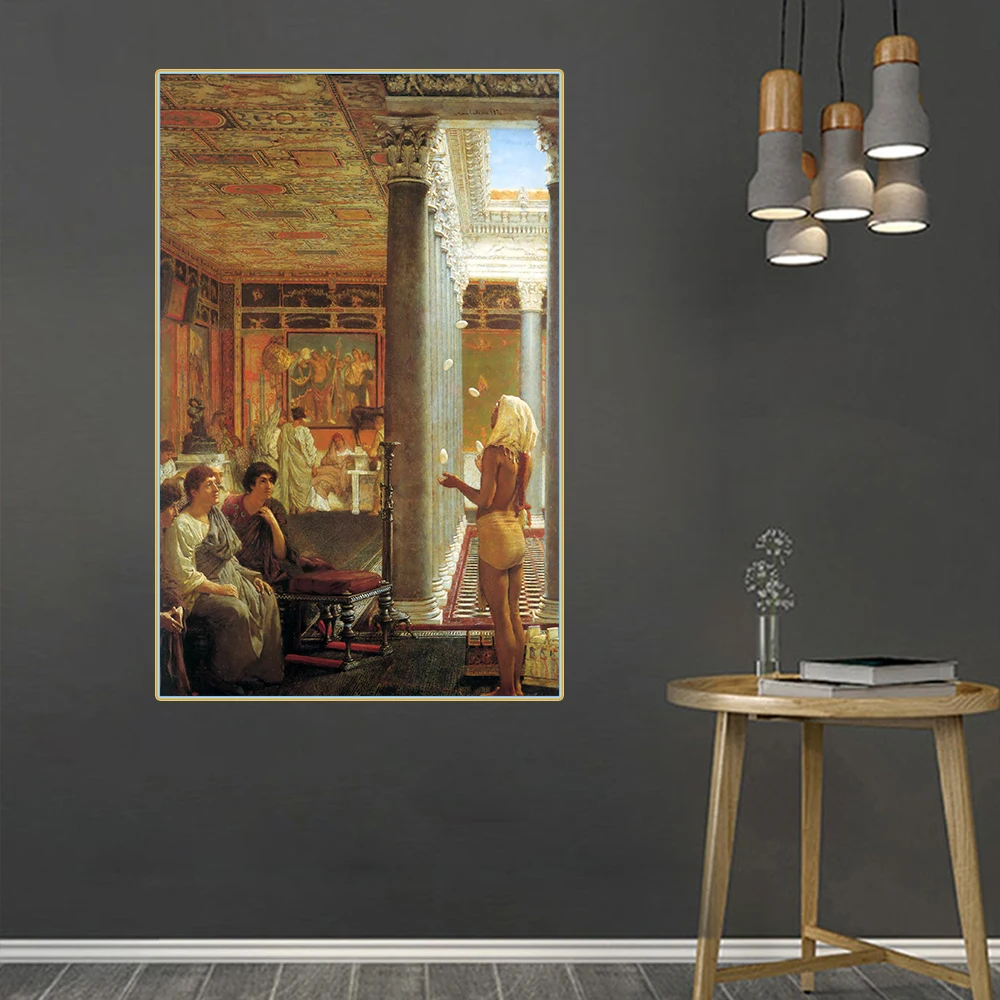 Citon Lawrence Alma-Tadema《The Juggler》Canvas Oil Painting Artwork Poster Picture Modern Wall Decor Home Living room Decoration | Дом и
