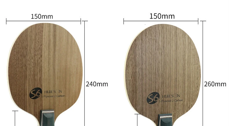 Super Quality Table Tennis Racket Blade Walnut Ayous 5 Plywood 2 Ply Carbon Ping Pong Blade for Senior Players S6 (2)
