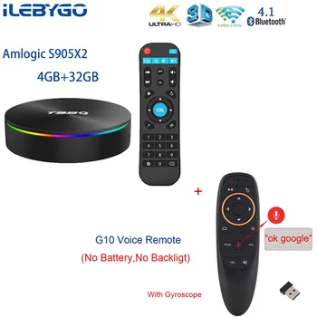 

Ilebygo 4GB 64GB Android 8.1 TV BOX Amlogic S905X2 Quad Core Smart TV Box2.4G&5GHz Wifi BT4.1 1000M H.265 4K Set top Box
