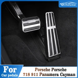 Couvre pédales de voiture avec plaquettes de frein à essence, accessoire d'intérieur pour Porsche, Panamera, Cayman, 718, 911 