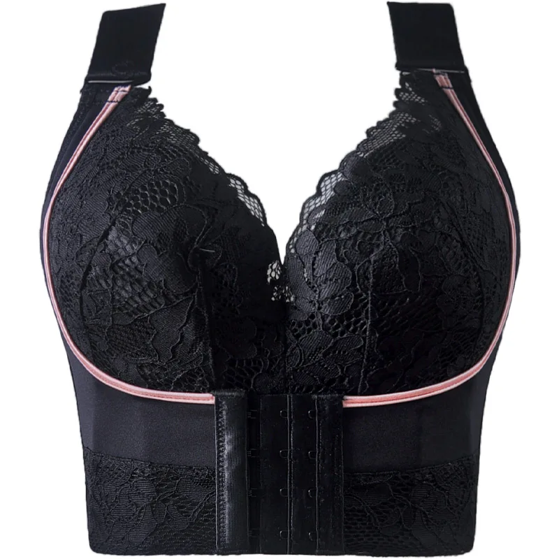 Plus Size Bra Sexy Lingerie Thick Cup Bras for Women Solid Padded