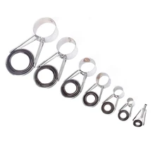 Quality 7Pcs Fishing Rod Guides Tip 7 Sizes Telescopic Tip Repair Kit Line Rings Eyes Set
