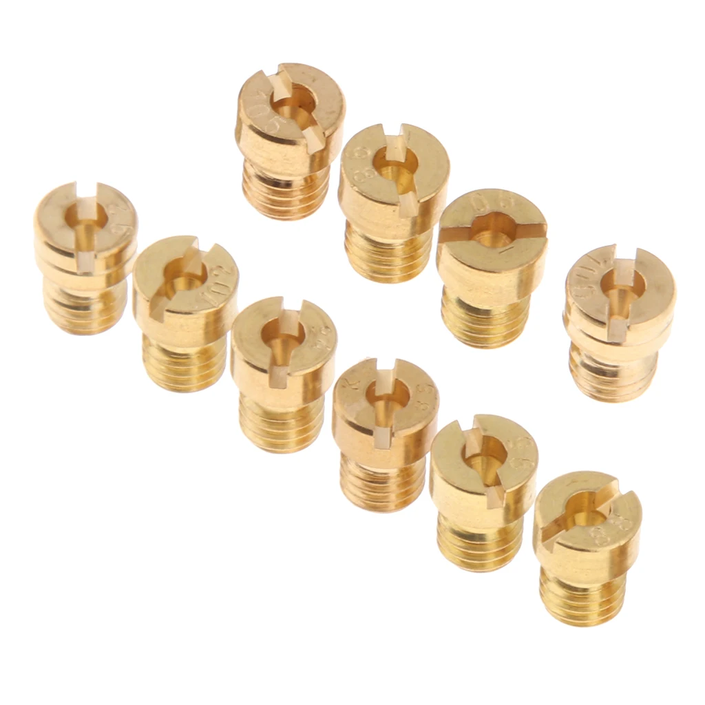 Set 10pcs M5 Main Jet Kit For Keihin OKO KOSO PWK Carburetor 85 88 90 92 94 95 98 100 102 105 Motorcycle Carb Parts 