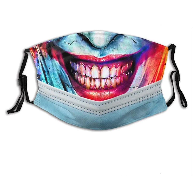 3D Design Mask Mouth Pattern Men Women Adult children's fabric mask Washable personality Kids Face Mask Many Styles Funny Masks diy halloween costumes Cosplay Costumes