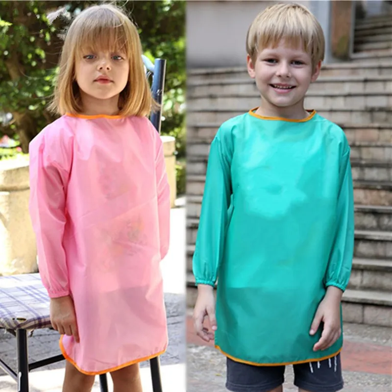 Delantal de cocina de dibujos animados para niños y mujeres, de Color puro, babero para barbacoa, para hornear, restaurante, delantal con dibujos, S/M/L