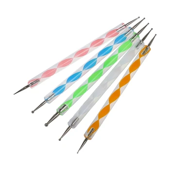 

Set of 5 Multi Coloured Swirl Double Ended Nail Art Dotting/Marbleizing tools Color Choose