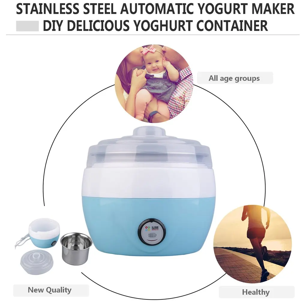 tainless Steel Automatic Yogurt Maker DIY Delicious Yoghurt Container Flavour Your Home Made Yoghurt to Your Taste