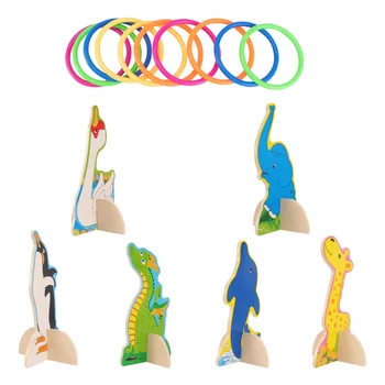 

1 Set of Adults Toss Game Set Ring Toss Game for Funny Children Kids Playing
