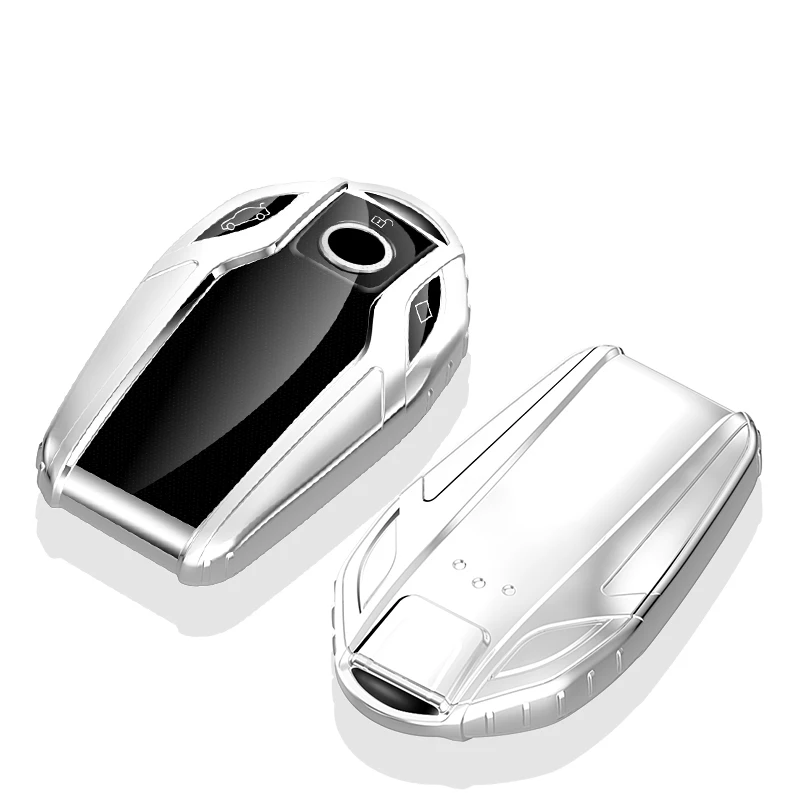 Tanie Obudowa kluczyka do samochodu TPU Auto klucz pokrywa ochronna inteligentny klucz do BMW serii 7 730li 740X6X3X5 530 obudowa kluczyka akcesoria do stylizacji samochodów