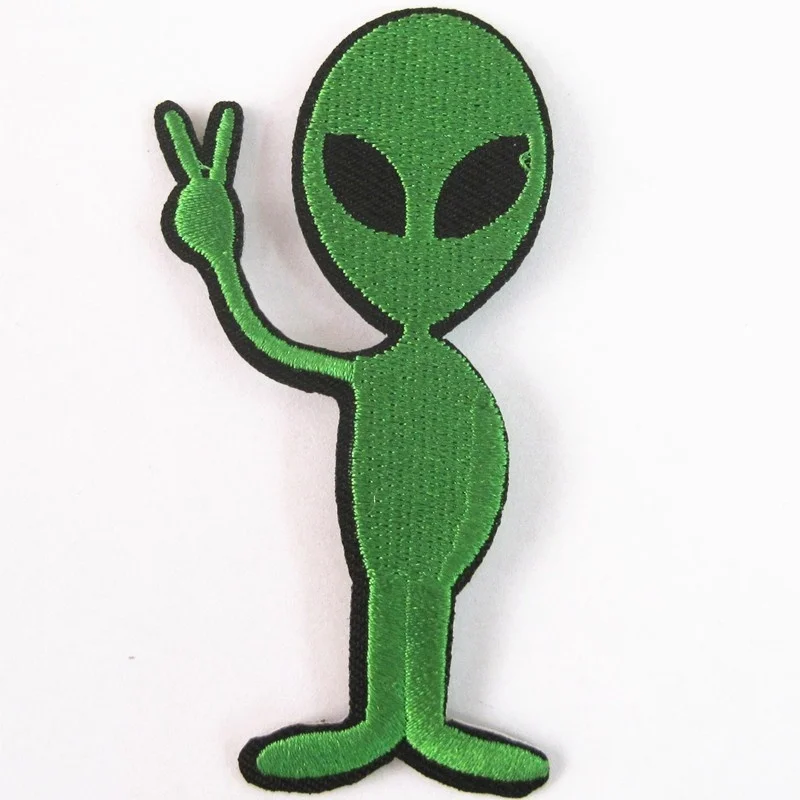 PLL 4 шт./компл. Alien мультфильм логотип аппликация Железо на патч отличные подарки