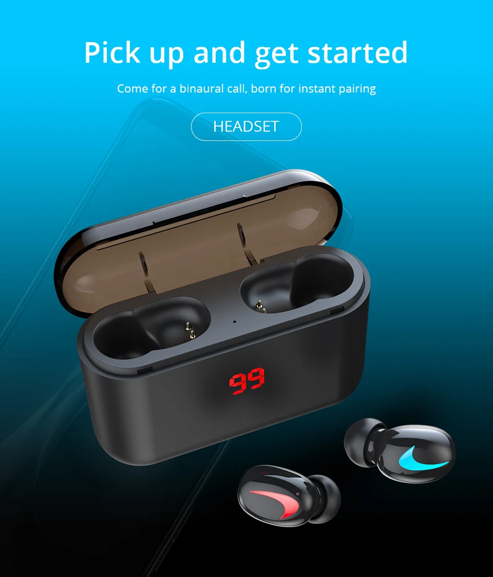 HBQ Q32 TWS беспроводные Bluetooth наушники с громкой связью спортивные Игровые внешним