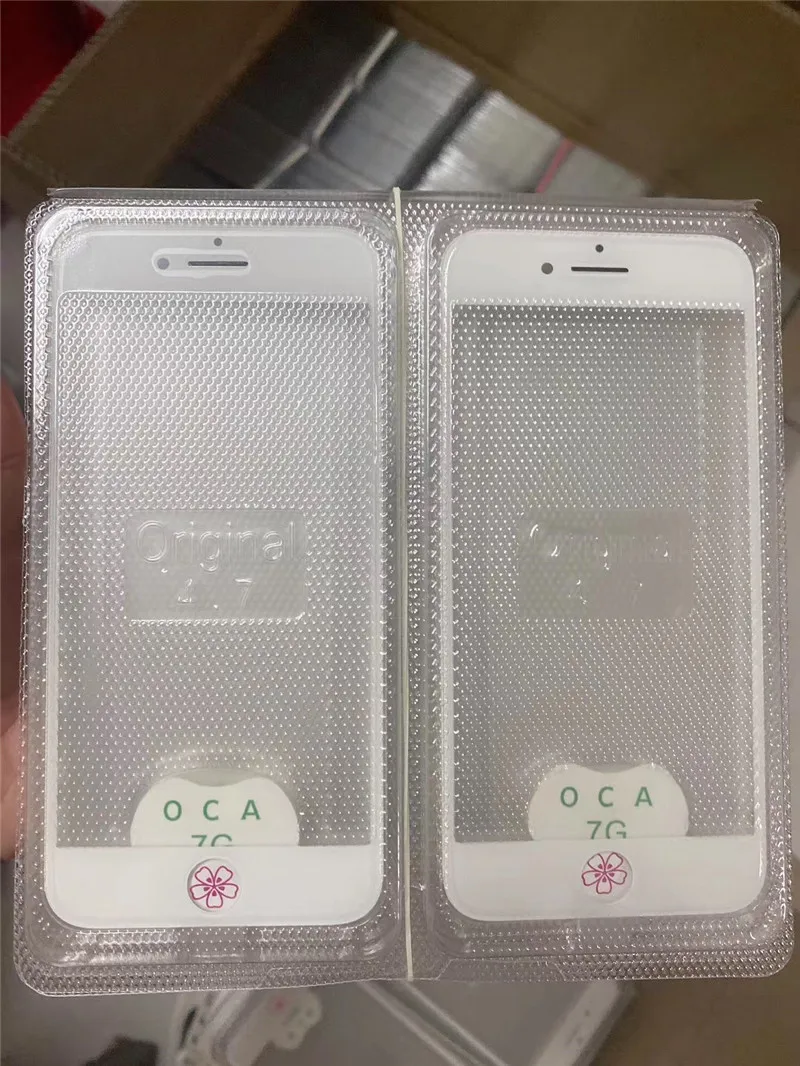 10 шт./лот AAAA Качество 3 в 1 для iPhone 6/6S/7/8 Plus Переднее стекло + рамка OCA сенсорный экран