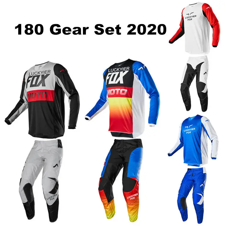 

2020 LUCKYIER FOX 180 Gear Set Jersey Pants Combination Motocross Suit Dirt Bike ATV MX Off-Road Racing Clothing