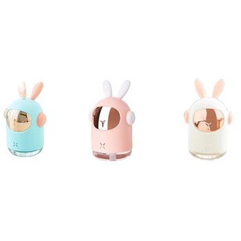 

300ML USB Rabbit Air Humidifier Cool-Mist Adorable Mini Humidifier with LED Light for Home Office