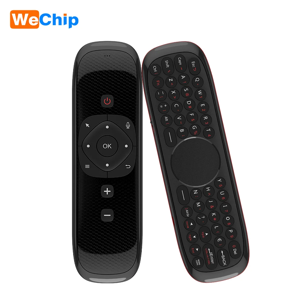 Wechip W2 2,4G Air mouse с сенсорной панелью Беспроводная клавиатура мышь инфракрасный пульт дистанционного управления поддерживает голосовой вход для ТВ-бокса проектора