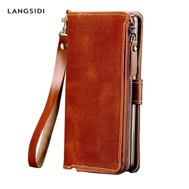 

Natural Leather phone case for Samsung Galaxy S10 S9 S8 S7 PLus A50 A70 A30 Wallet Stand Holder Phone Bag For Note 10 Plus 8 9