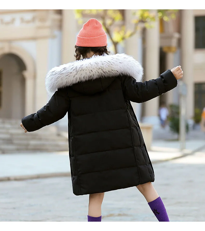 Christmas Teens Girls Down Jacket Winter Long Jackets Children Outerwear White Duck Down Warm Winter Jacket For Girls Fur Hooded (6)