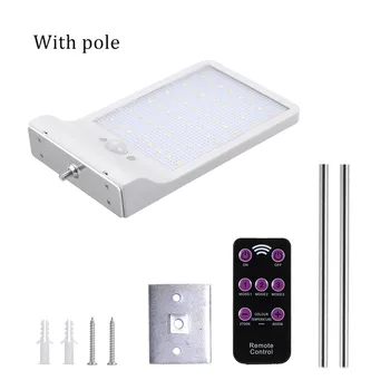 

48 LED Solar Powered Energy PIR Motion Sensor Wall Lamp with Remote Control Light Control 7 Levels Color Temperature Changing