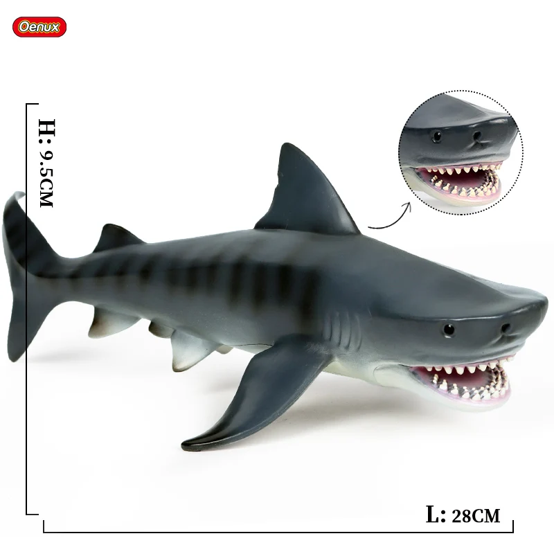 

Oenux Savage Sealife Shark Simulation Ocean Big Shark Megalodon Action Figures Model PVC High Quanlity Collection Kids Toy Gift