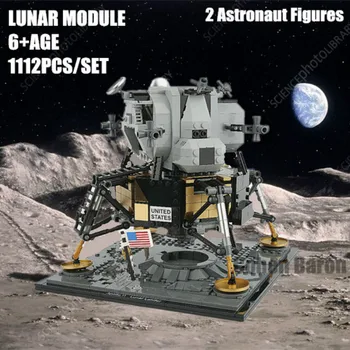 

New USA Space Apollo Series 11 Lunar Moudle Lander Fit Lepinings 10266 Technic Children Kids Christmas Gift Creator Toys