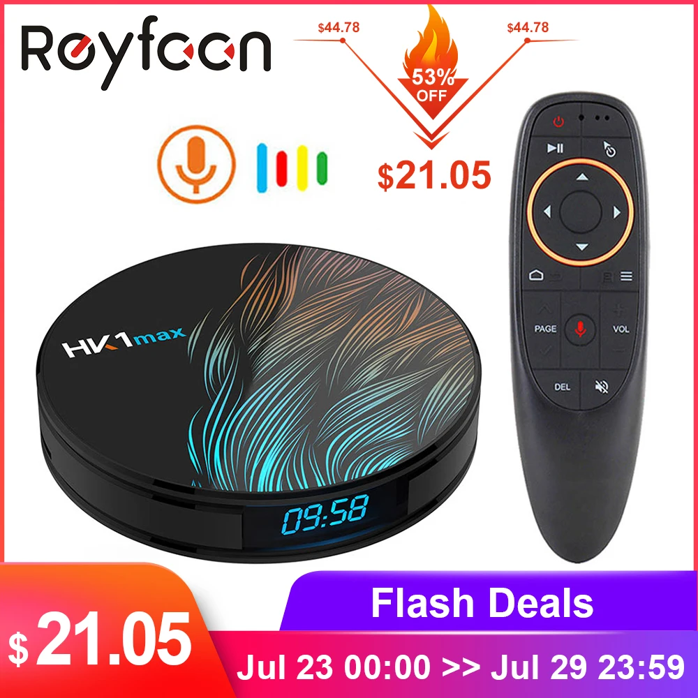ТВ приставка HK1 MAX на Android 10 0 4 + 64 ГБ USB 1080 P H.265 4K 60 кадров/с|ТВ-приставки и