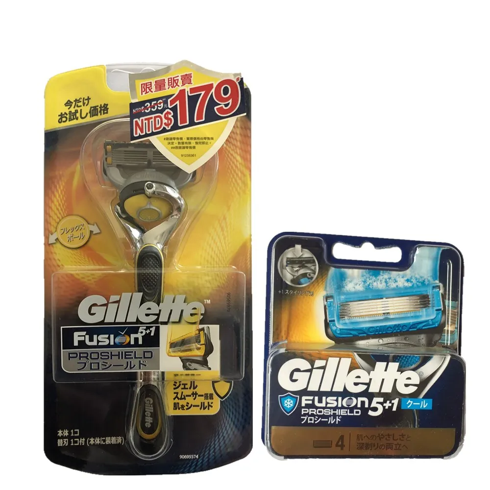 

Original Gillette Fusion Proshied Cool Shaver Razor Blades Men Face Care 5 Layer Blades Shaving Blade Replacement Blades Head