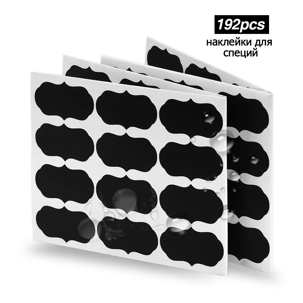 

192pcs Waterproof Spice Sticker Jar Sticker Removable Kitchen Labels Stickers Jars Stickers Organizer Storage Bottles Jam Labels