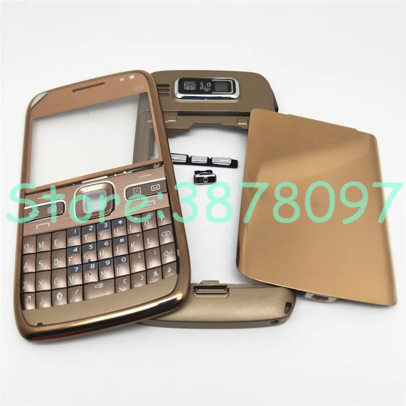 100% Оригинальный чехол для Nokia E72 Передняя Лицевая панель Корпус + задняя