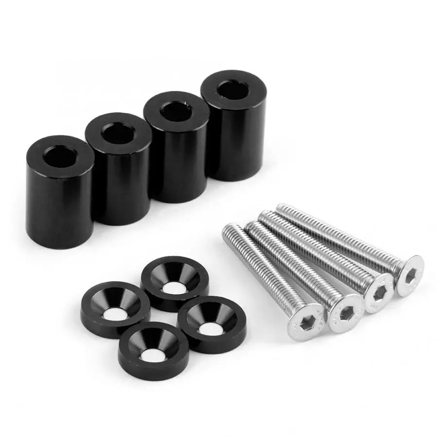 Hood Vents Aluminum Alloy Bonnet Raisers Hood Vent Spacers Screws Kit Modified Parts For Racing Hood Raisers Car Accessories