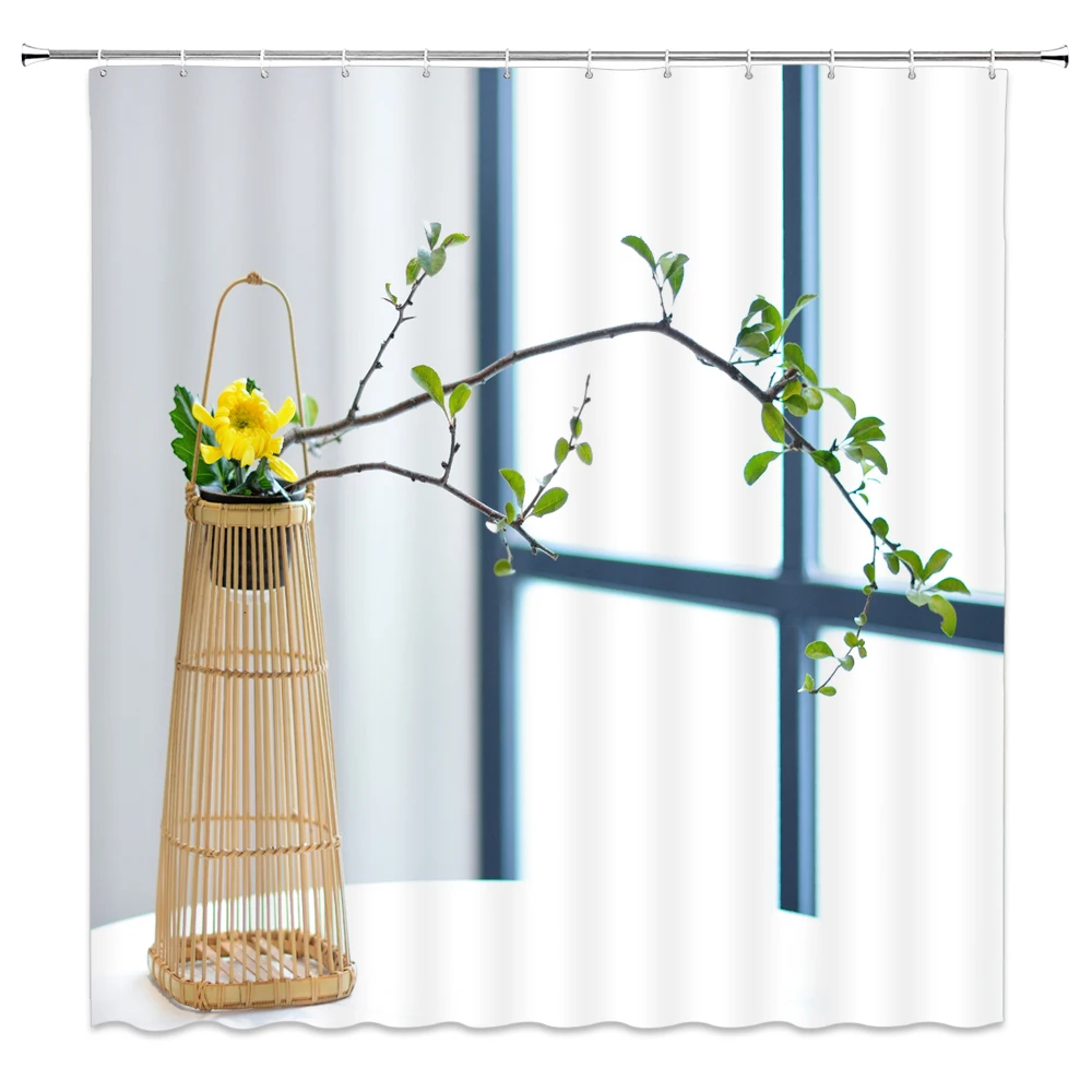 

Modern simplicity Flowers Scenery Waterproof Shower Curtains Bathing Curtains Washable Bathroom Home Decoration Screens