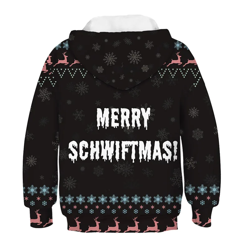 Черные детские толстовки с капюшоном; свитер для мальчиков и девочек с рисунком Рика Морти; детская толстовка с длинными рукавами; пуловеры; Повседневная Рождественская верхняя одежда