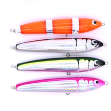Castfun 140g 25cm Handmade Wooden Lure Big Game Stick Pencil Lure Topwater Trolling Lure for Saltwater