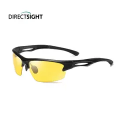 MAGICSTONE прямые солнцезащитные очки с матовой черной оправой, цельные желтые линзы для ночного видения E9323