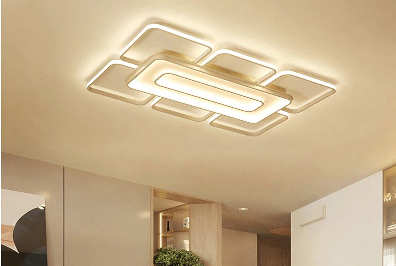 Светодиодный потолочный светильник 4 вида комбо для спальни гостиной столовой luminarias para с регулируемой яркостью с пультом дистанционного управления