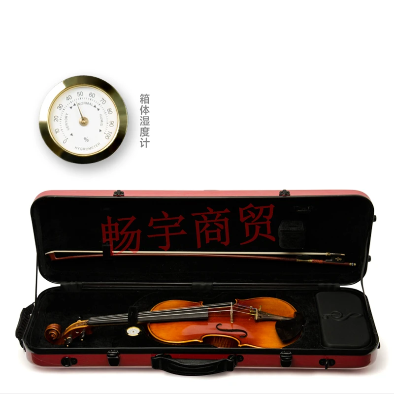 Высококачественный Профессиональный Чехол для скрипки 4/4 пластик, армированный волокном, углеродное волокно, Красный Модный стиль, части для скрипки, аксессуары для скрипки 046