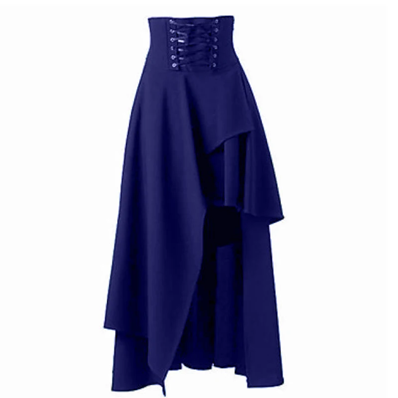 Элегантная плиссированная юбка из тюля, Женская Длинная летняя юбка-пачка трапециевидной формы с цветочной вышивкой, Женская кружевная сетчатая юбка миди - Цвет: navy blue