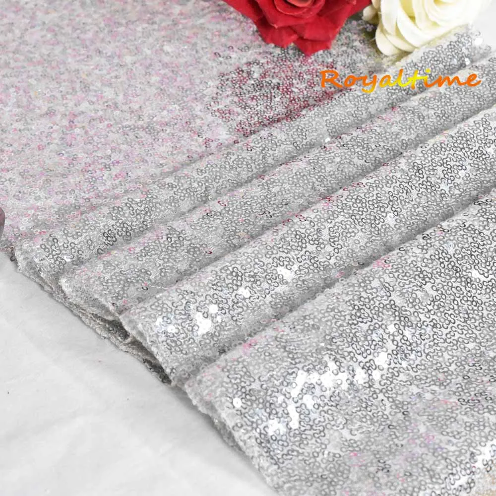Silver Sequin Table Runner 001