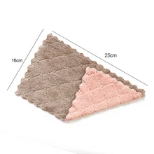  5-10Pcs Absorbent Kitchen Towels Soft Microfiber Cleaning Cloths Non-stick Oil Dish Cloth Rags For Kitchen Household Dish Towel 