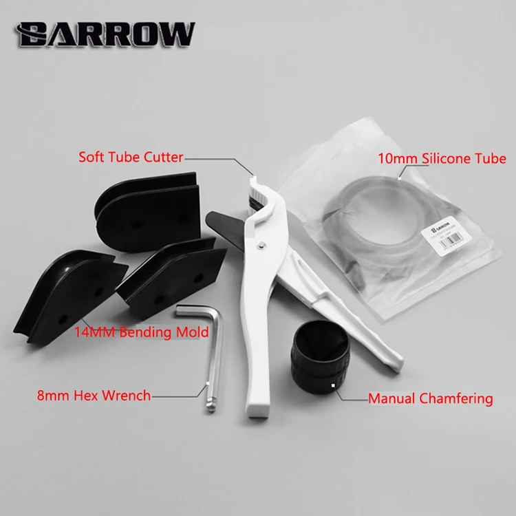 

BARROW Tool Kit Use for OD14mm + ID10mm PETG Pipe + Cutter + 14mm Bending Mold + 10mm Diameter Silicone Bar + Hex Wrench Set