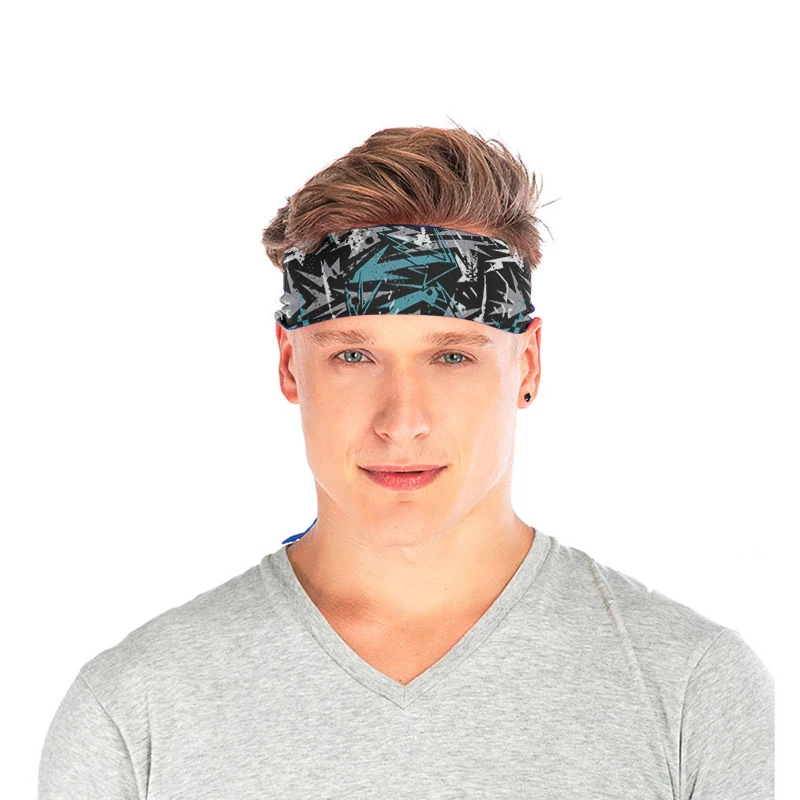 Arrow Pattern Design Outdoor Sports Cycling Running Tennis Anti-Slip Sweatbands Headbands