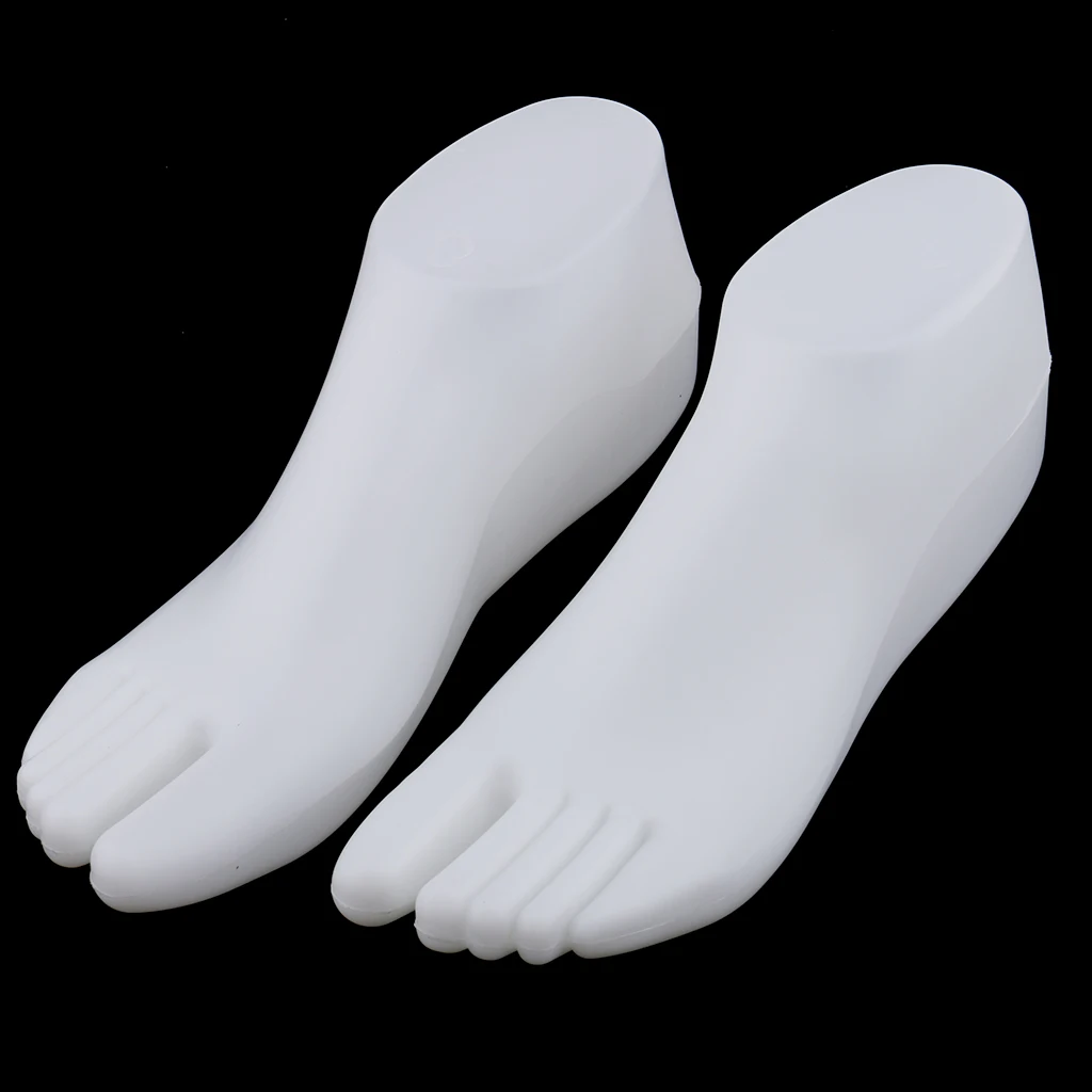 Foot Display Mold- 3 Colors, Female Feet Mannequin, Short Stocking for Jewelry, Socks, Shoes, Ankle Bracelet Display