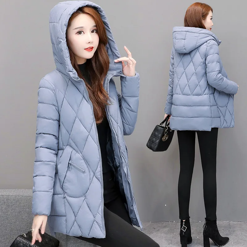 

Winter New Style Plus-sized WOMEN'S Dress Fat Mm Lightweight down Jacket Cotton-padded Clothes Middle-aged Women Dress Cotton-pa