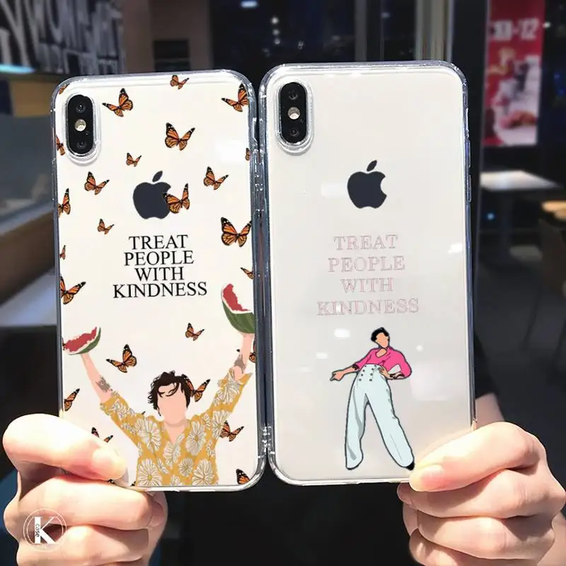 

treat people with kindness Phone Case Transparent soft For iphone 5 5s 5c se 6 6s 7 8 11 12 plus mini x xs xr pro max