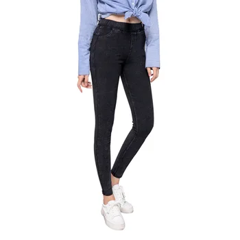 

Spring Winter Women Jeans Leggings Basic Style Wash Skinny Jeans Women Elastic Snowflake Denim Pencil Pants Plus Size Jeggings