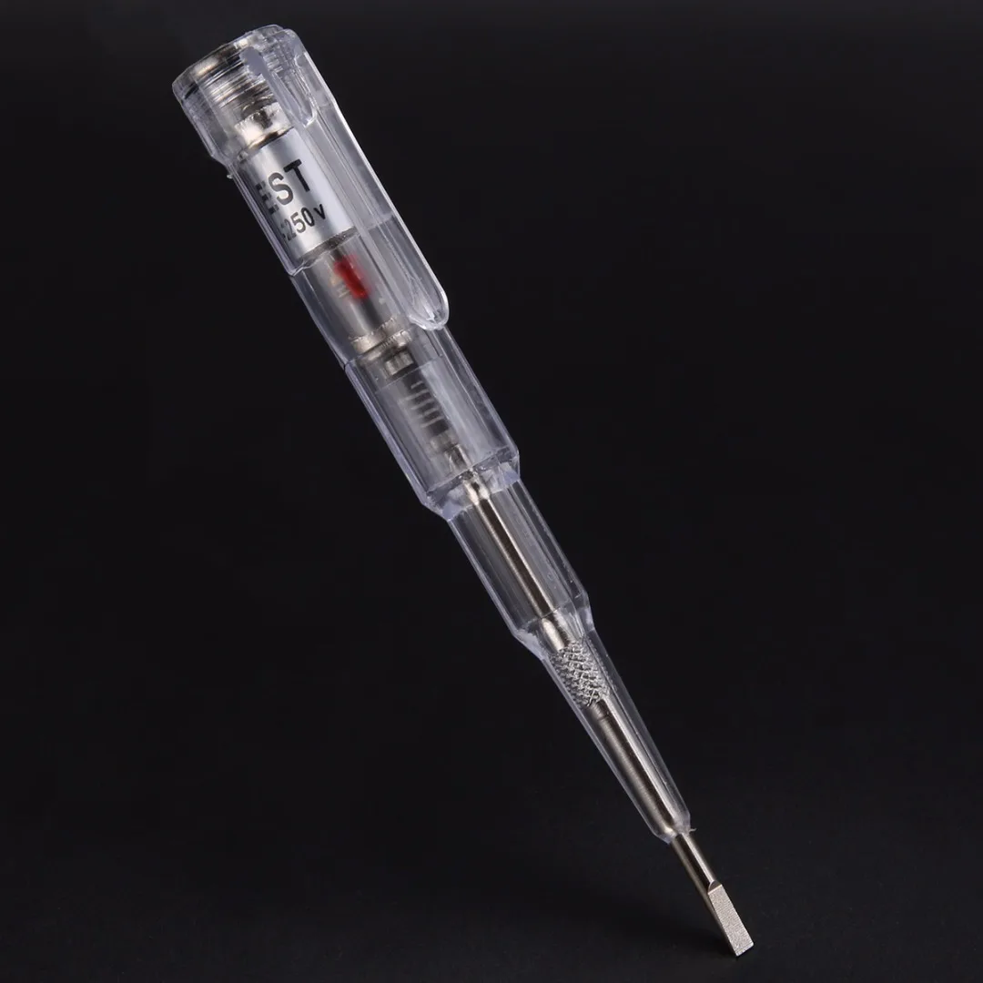 

1pc Circuit Detection Electric Tester Pen Screwdriver Probe Light Induced Voltage Tester 70-250V For Electrician