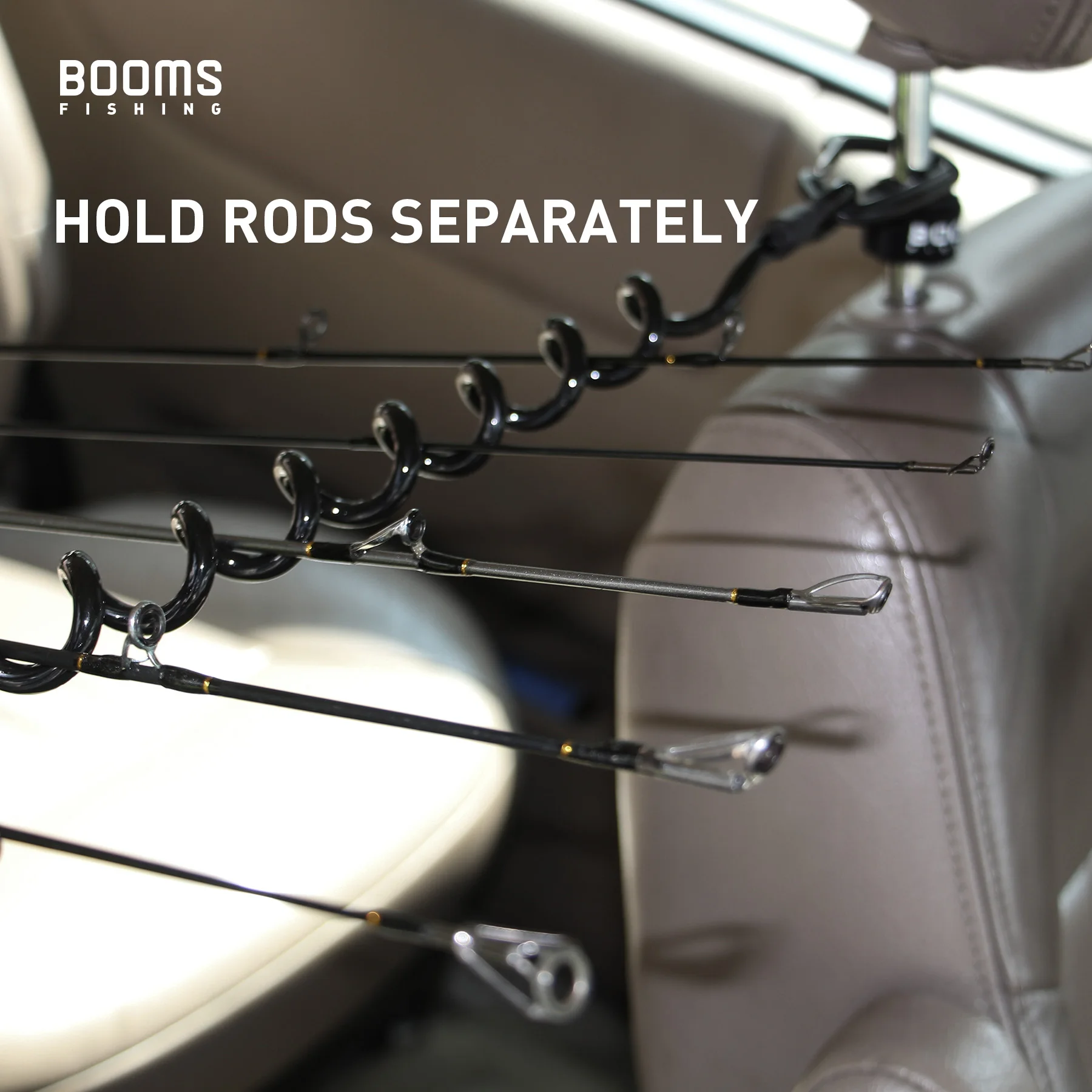 Description Picture 4 of itemBooms Fishing VTC Vehicle Rod Holder Transport Coiled Cord Rod Holders Elastic lanyard for Fishing Tackle Boxes Tool Accessories