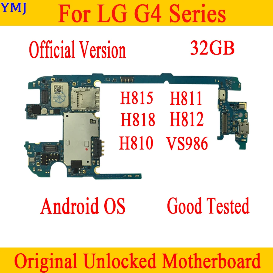Оригинальная разблокированная материнская плата 32 ГБ для LG G4 H815 с чипами полная