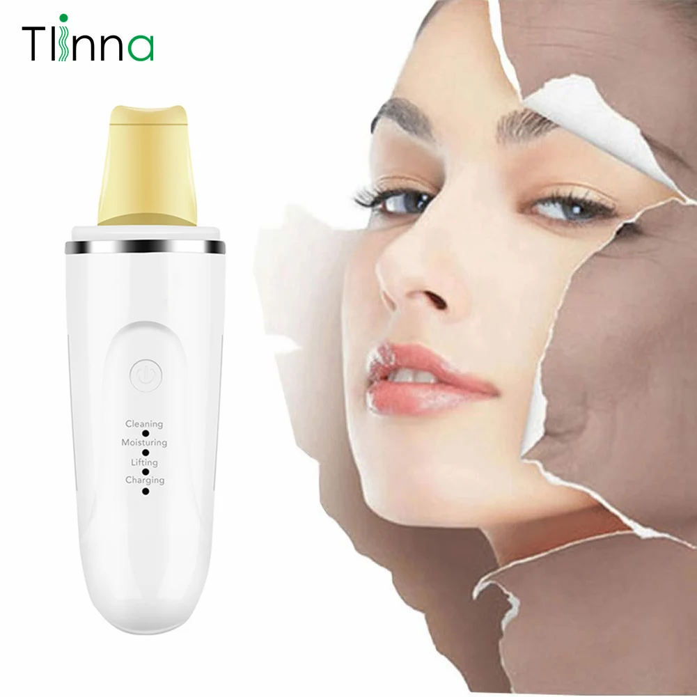 Ultrasonic Skin Scrubber Professional Deep Cleaning Face Scrubber 24K